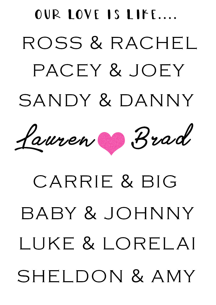 Couples Poster - Character Couples