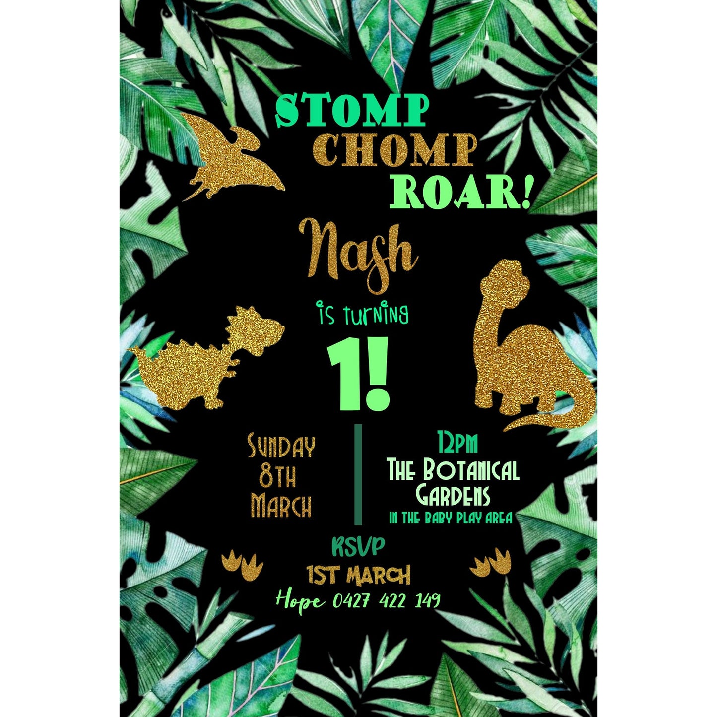 Dinosaur Birthday Invitation