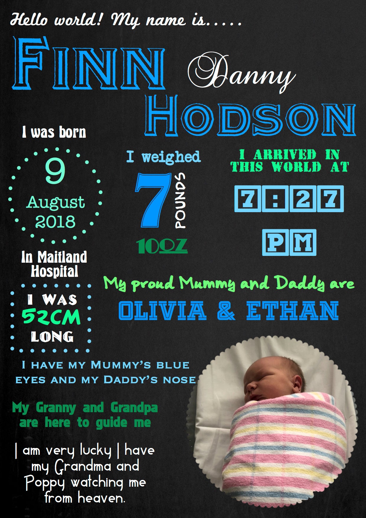 Newborn Poster - Boy