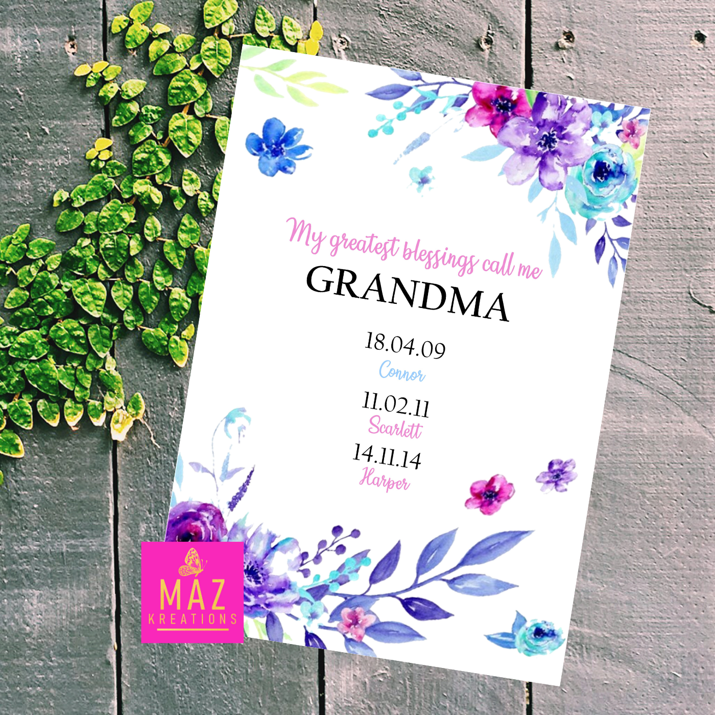 My greatest blessings - PURPLE