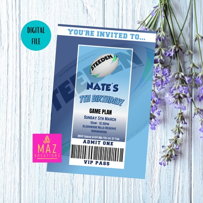NSW Blues VIP Pass Birthday Invitation