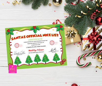 First Christmas Letter from Santa