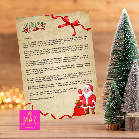 Letter from Santa - Recycled paper theme