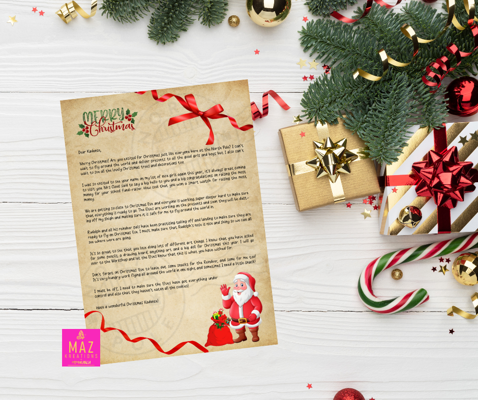 Letter from Santa - Recycled paper theme