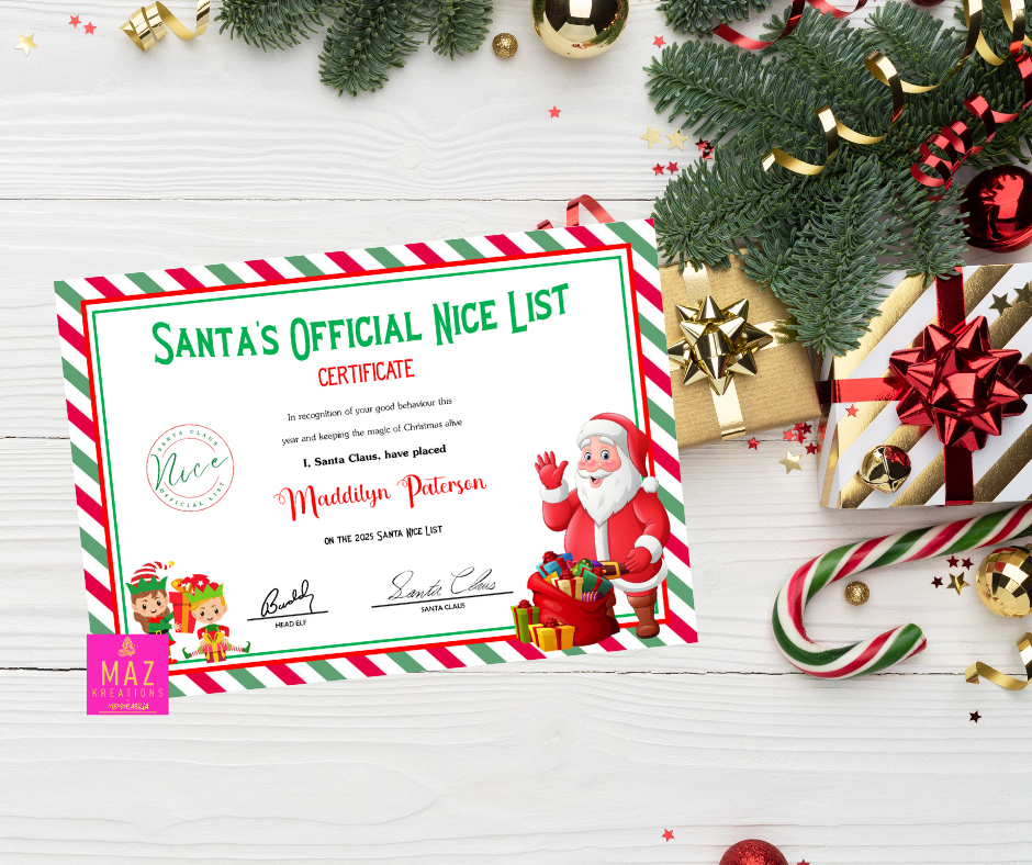 Nice List Certificate