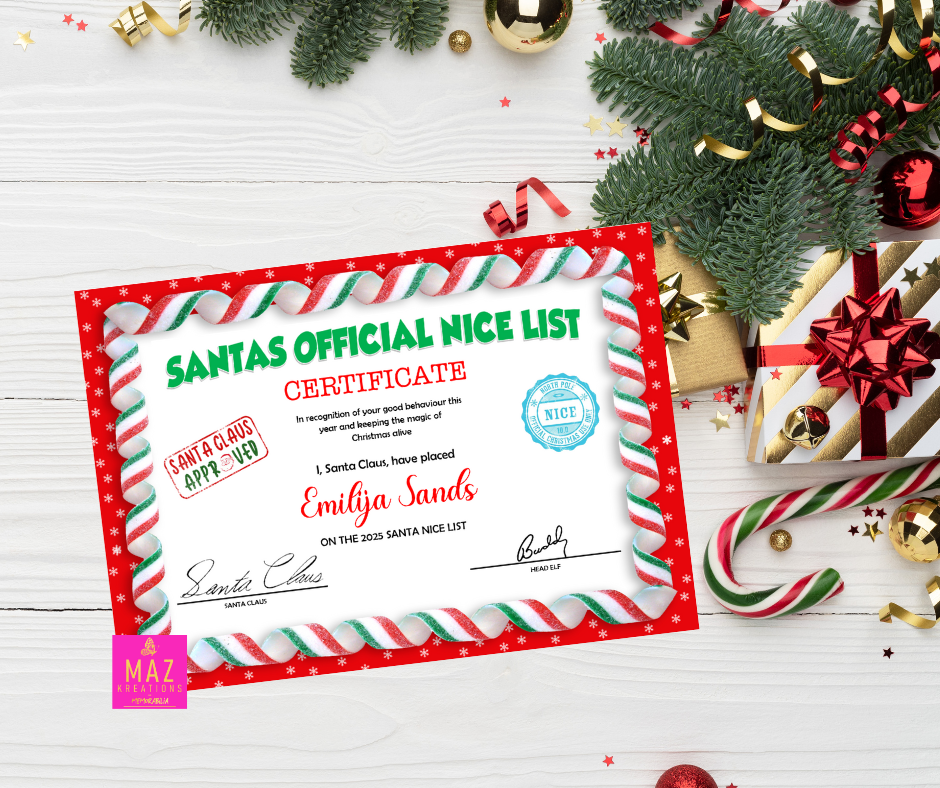 First Christmas Letter from Santa