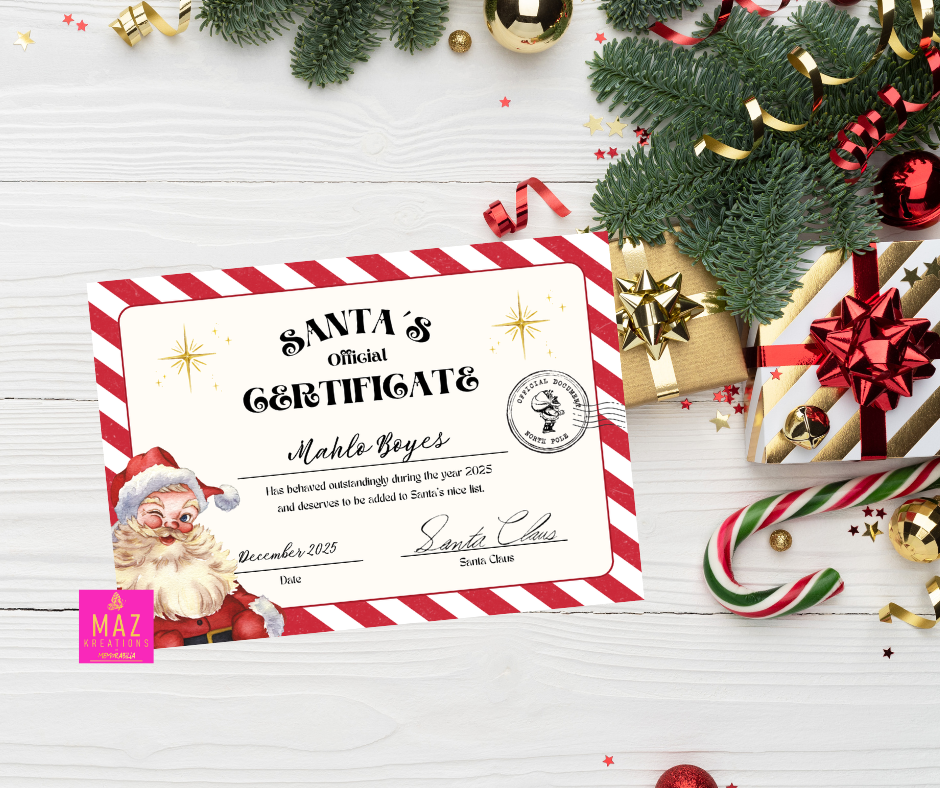 First Christmas Letter from Santa