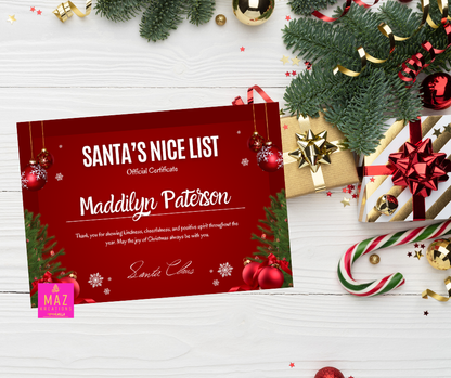 Letter from Santa - Santas Big Red Suit