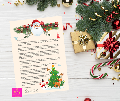Letter from Santa - Santa & Christmas Tree