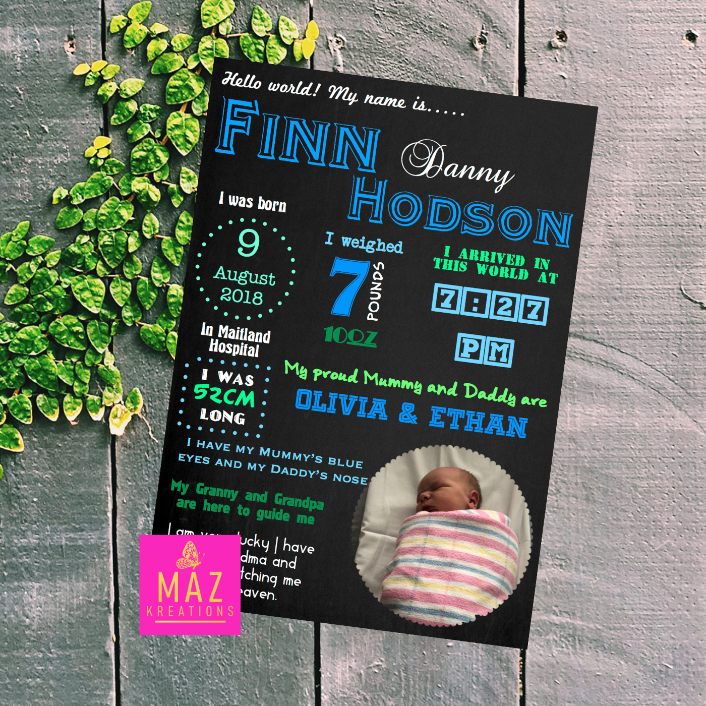 Newborn Poster - Boy