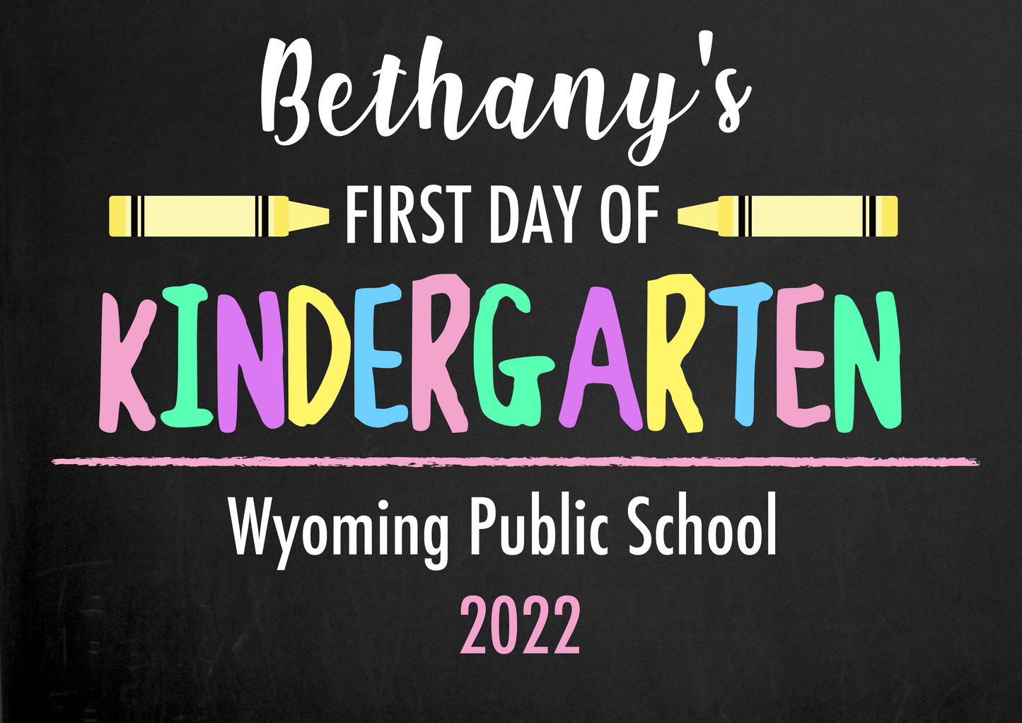 First Day of School sign - PASTEL THEME