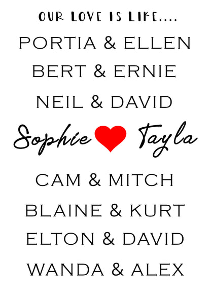 Couples Poster - Same Sex Couples