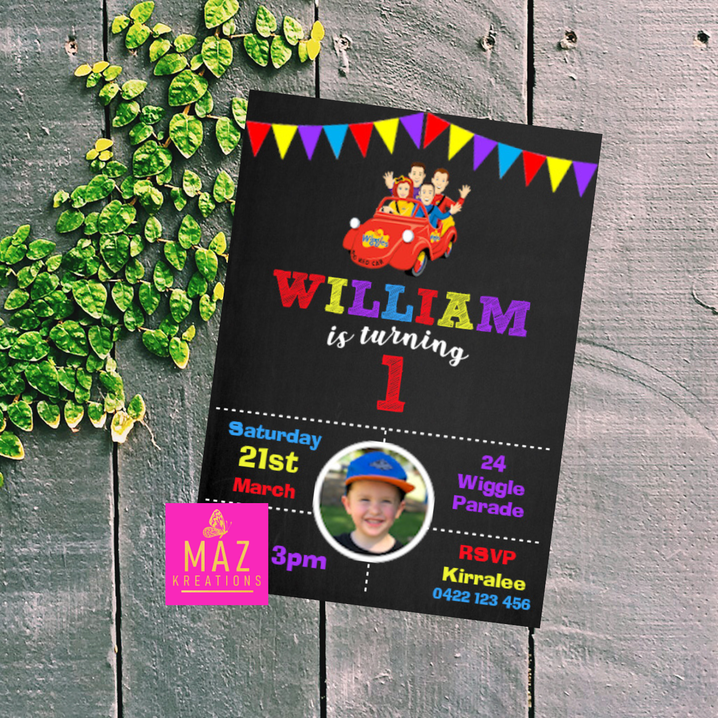 The Wiggles Birthday Invitation